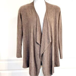 Barefoot Dreams Bamboo Chic Lite Women's S/M Taupe Open Front Cardigan Sweater